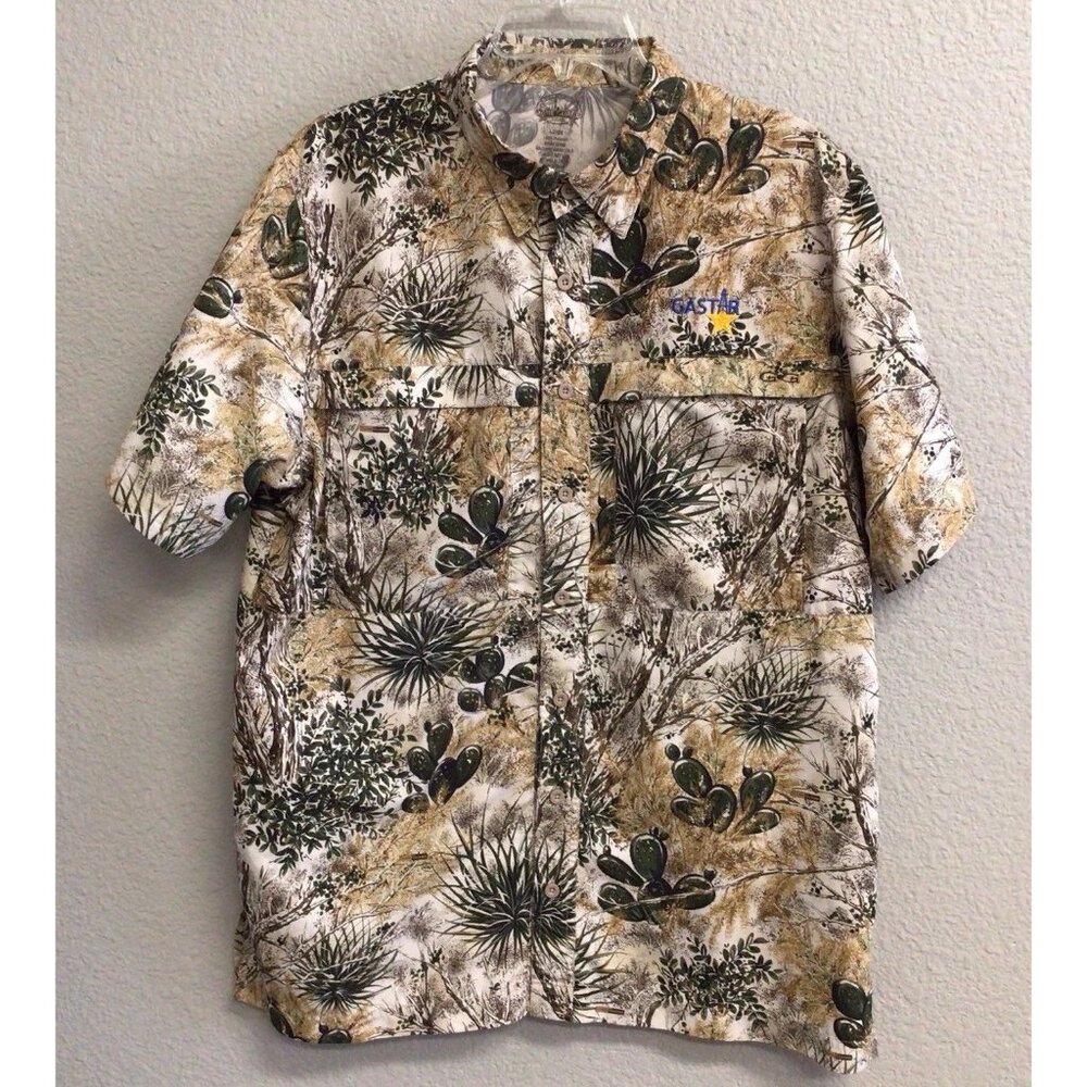 Game Guard Brush Desert Cactus Camouflage Mens Large Hunting Shirt Vented